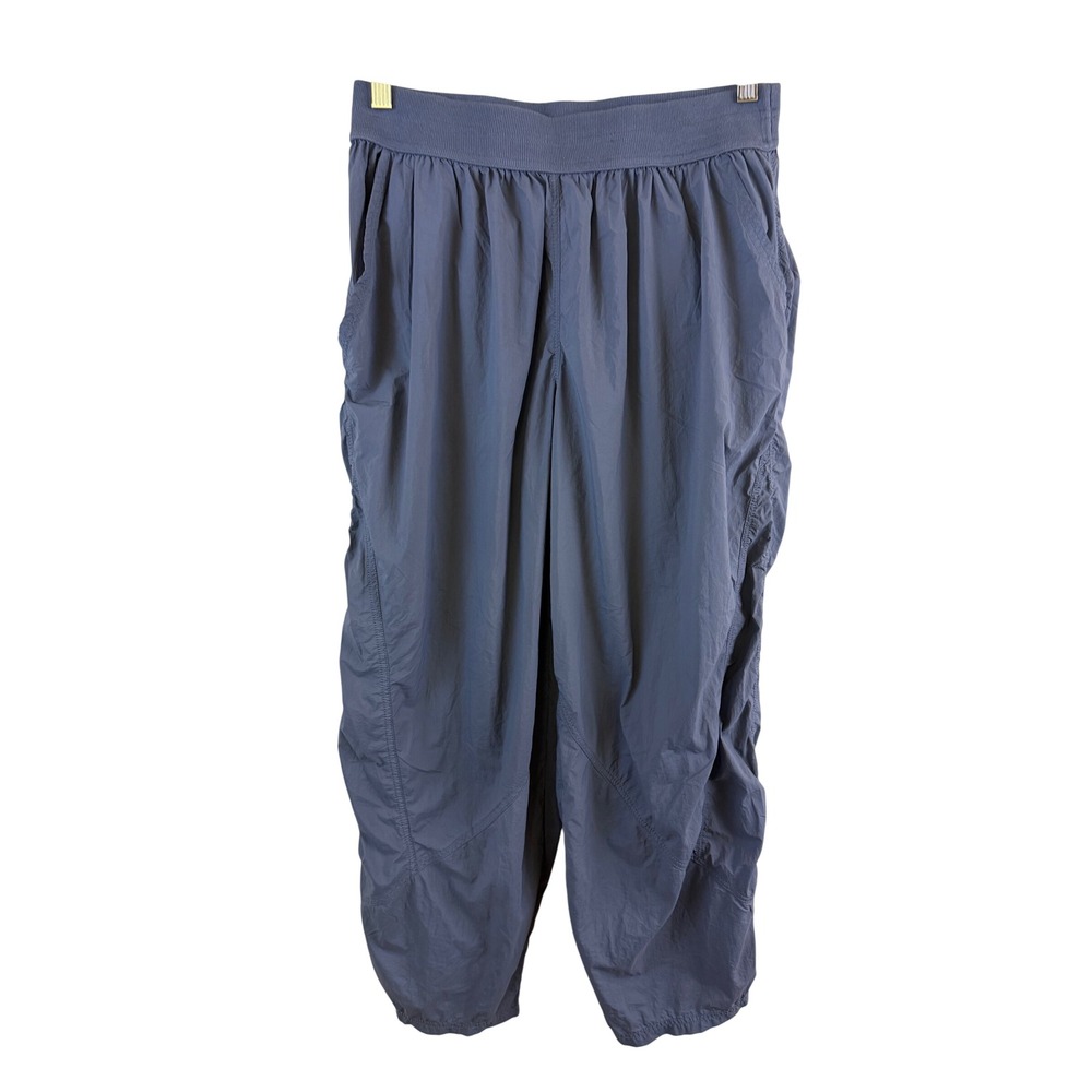 Daily Practice by Anthropologie Harem Pants Women S Blue Ruched Parachute